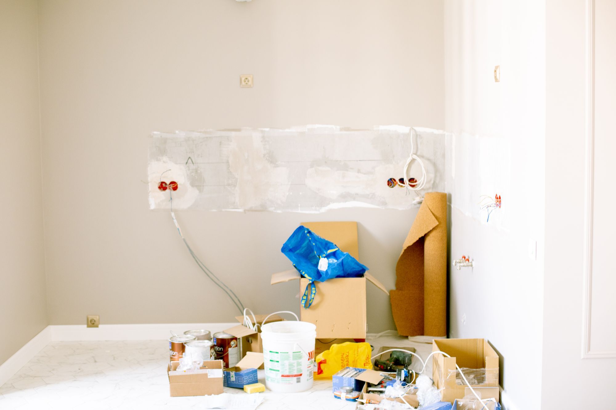 Kitchen renovation in progress in a Brisbane home